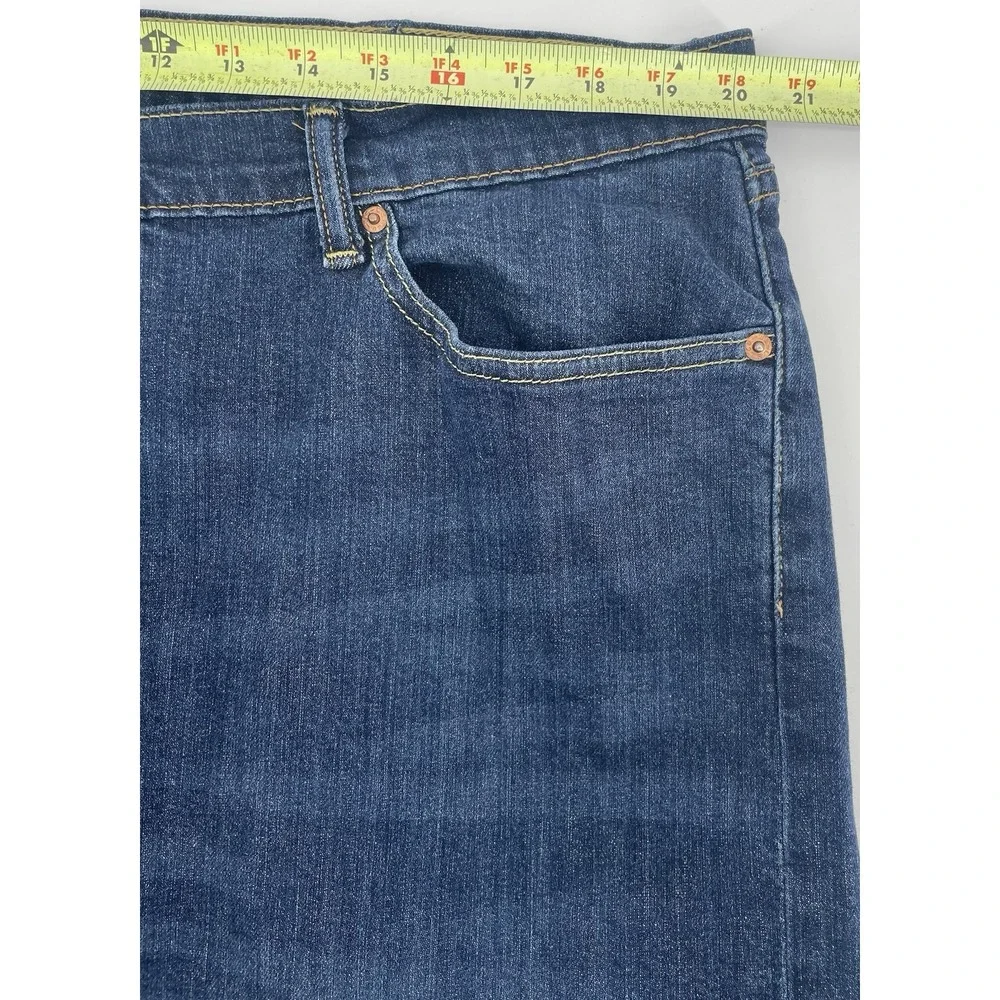 Levi's 505 Regular Fit Jeans Men 42x32 Dark Wash Straight Leg Workwear Classic